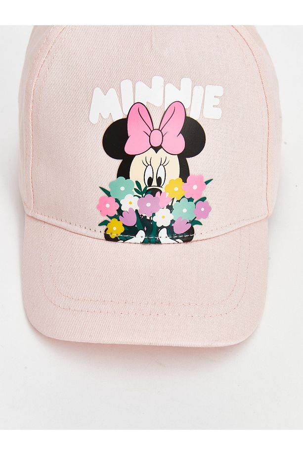 Minnie Mouse Baskılı Kız Bebek Kep Şapka - 2