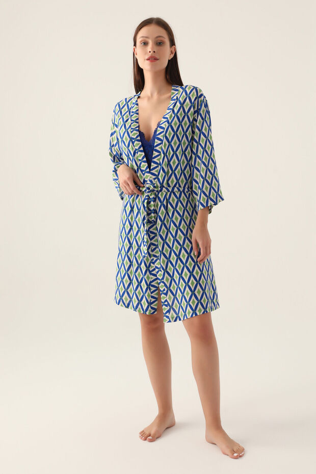 Kadın Mavi Pijama Takımı - 3