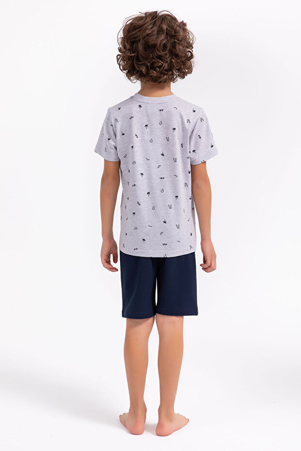 Boy's Gray Bermuda Suit - 5