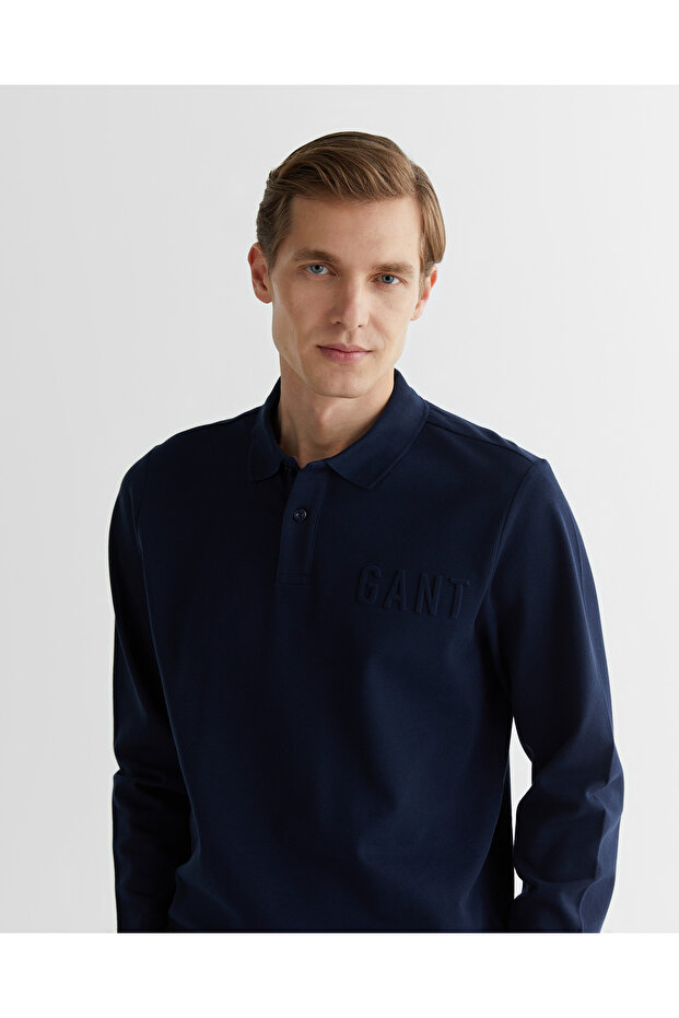 Erkek Lacivert Regular Fit Logolu Polo - 4