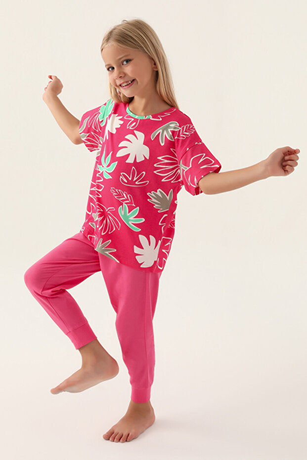 Devojčin roze pidžama set - 1