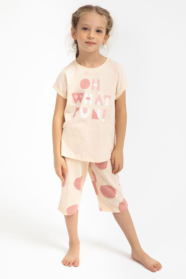 طقم كابري بني للفتيات - 3