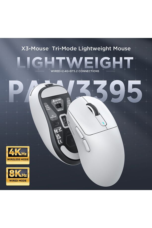 ATTACK SHARK X3PRO 3 Modlu 8K Gaming Mouse - 6