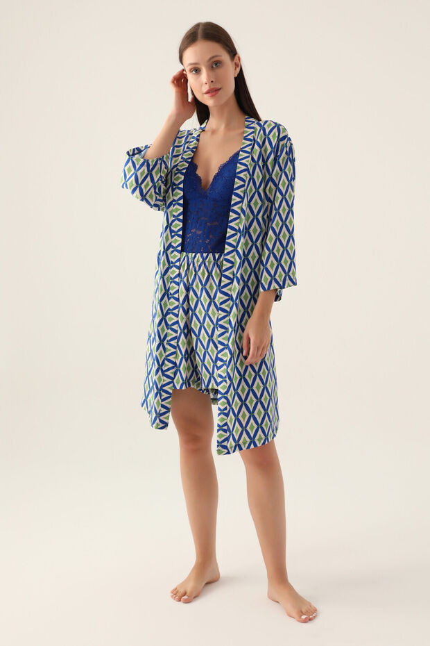 Kadın Mavi Pijama Takımı - 2