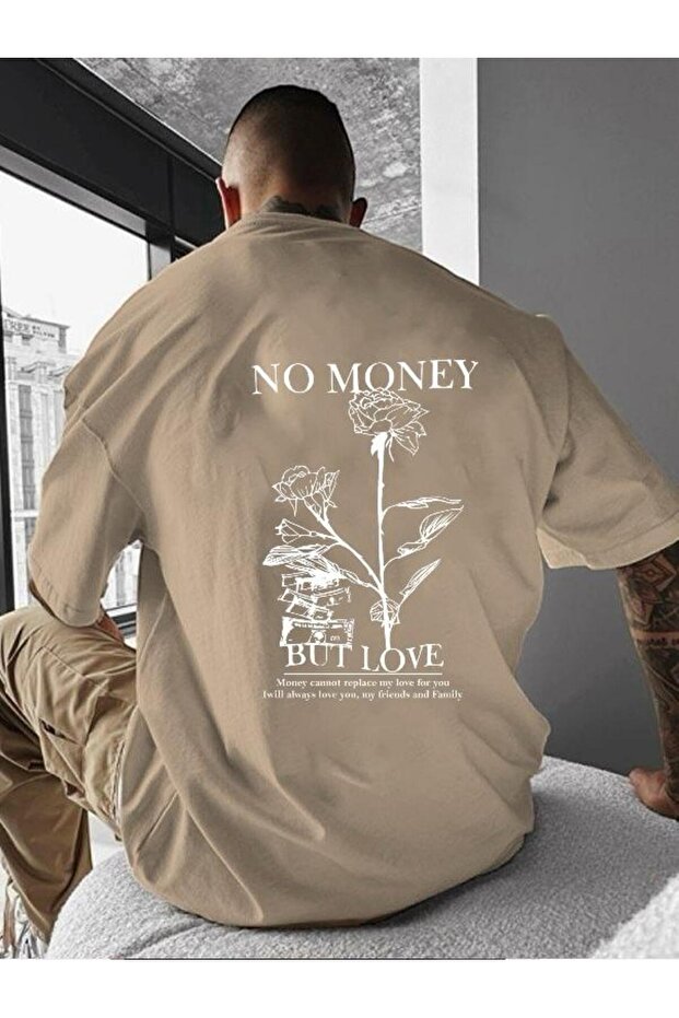 تي شيرت مطبوع عليه عبارة NO MONEY