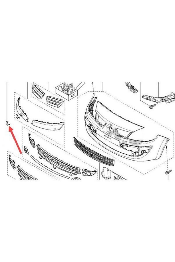 Renault Megane Scenic Ön Tampon Çeki Kapak (2006-2009) 2.0, 1.6 7701477311 - 1
