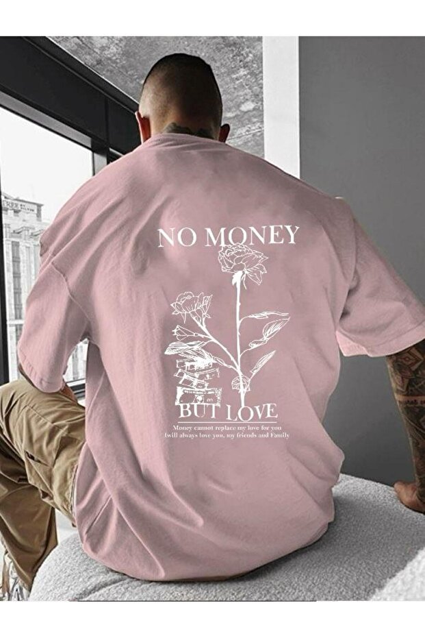 تي شيرت مطبوع عليه عبارة NO MONEY