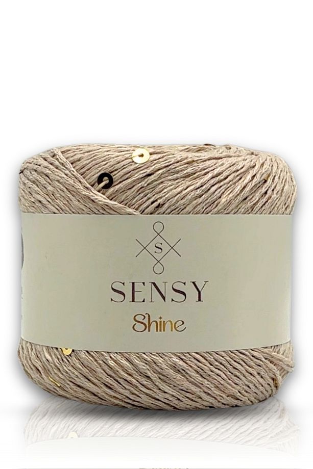 Shine Pullu Örgü Ipi Sütlü Kahve - 1
