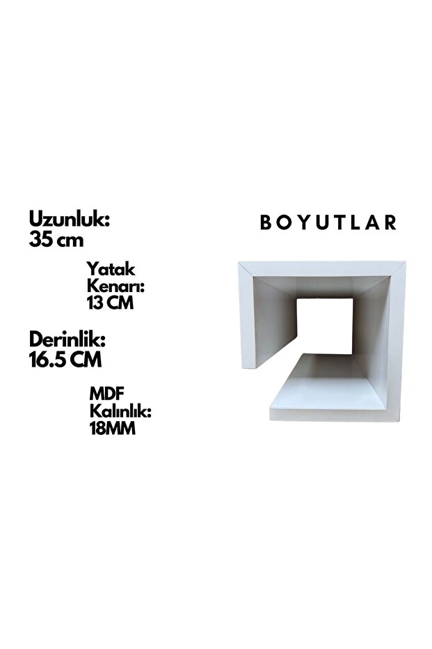 Beyaz Uçan Komodin Raf - 8