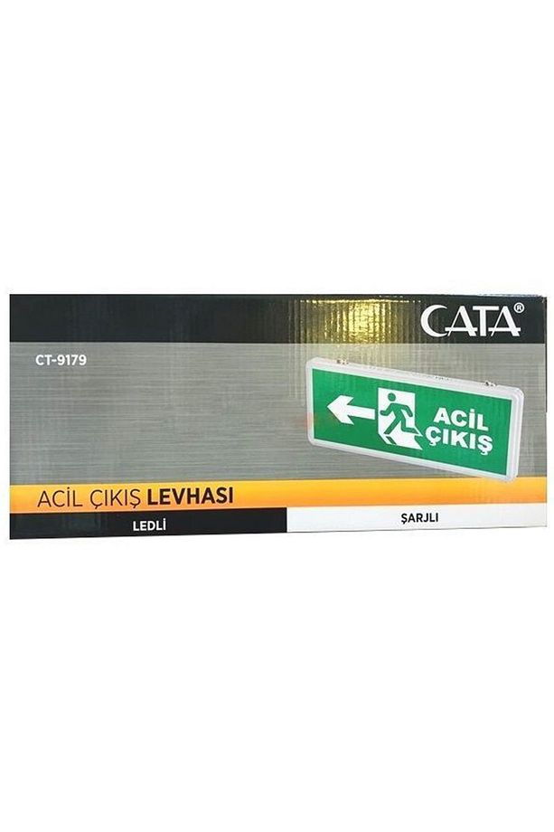 Ct-9167 3w Exit Çıkış Levhası Ledli Aşağı 3 Saat Şarjlı - 3