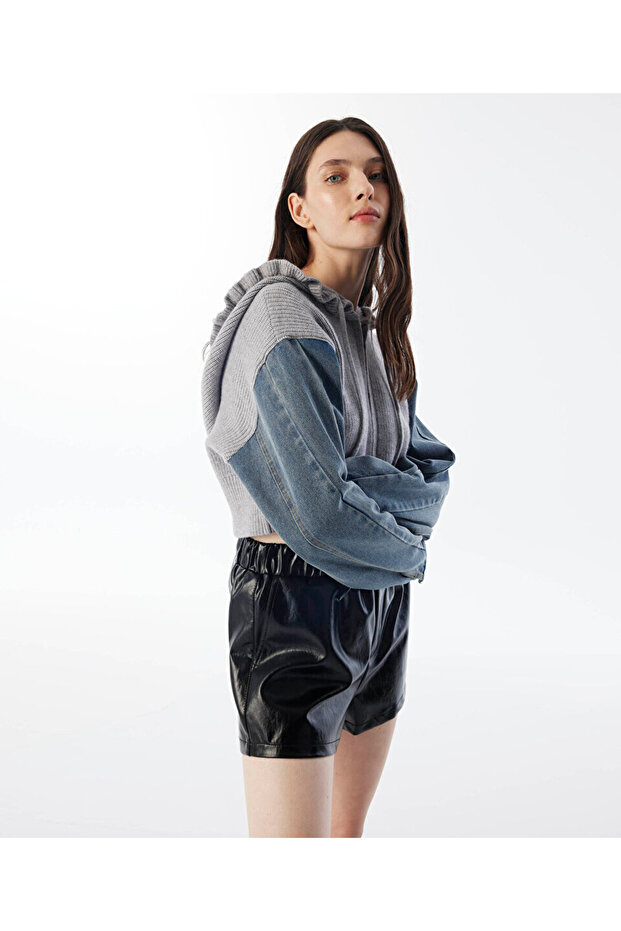 DENİM MIX TRİKO HIRKA - 5