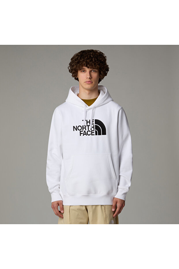 M Drew Peak Pullover Hoodie Men's White-Black Sweatshirt Nf0A89Emla91