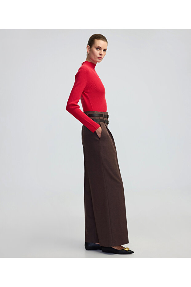 Çift kemerli pantolon - 3