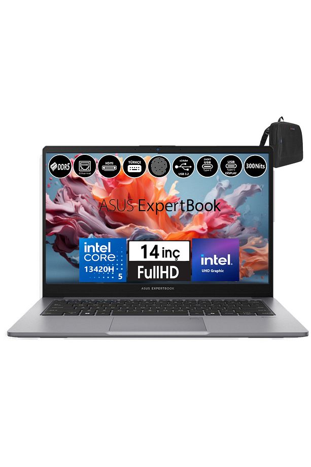 Expertbook P1 P1403CVA-I58512G0D I5-13420H 16GB Ddr5 256GB SSD Freedos 14" Fhd WXI58512G0D06 - 1