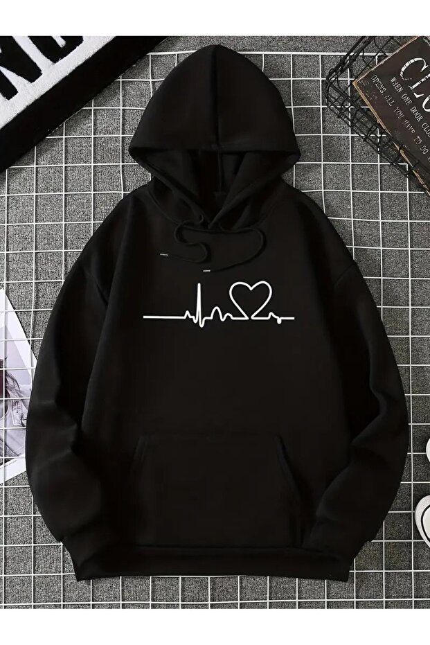 Unisex Printed Hooded Sweatshirt