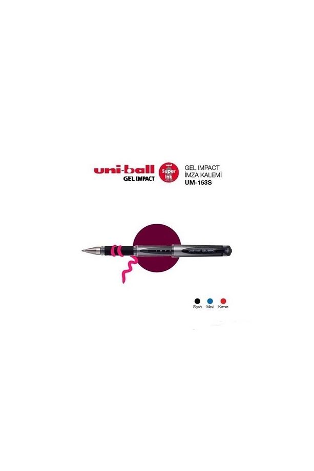 Uni-ball Roller Kalem Signo Broad Jel Bilye Uç Imza Kalemi 1.0 Mm Mavi Um-153s - 1