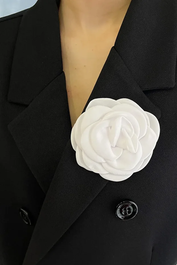 İğneli Kumaş Gül Broş (ÖLÇÜ:8 CM) - 1