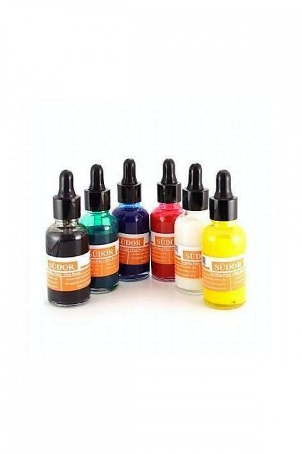 Ebru Boyası 6 Renk X 30 Ml. Damlalıklı Şişe - 1