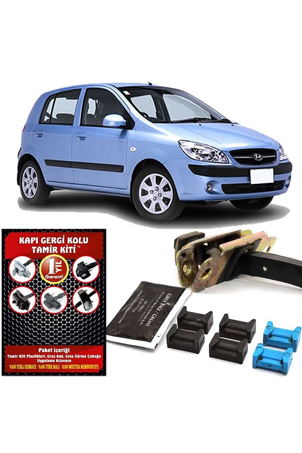 Hyundai Getz Kapı Gergi Kolu Uyumlu Limitör Tamir Kiti 2 Kapı Set 2002-2011 - 1