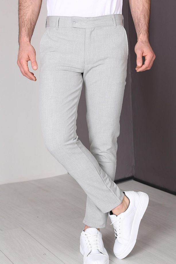 İtalyan Kesim Likralı Bilek Boy Kumaş Pantolon - 5
