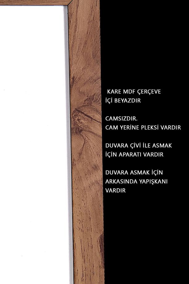 6 Adet 10x10 Çerçeve - Kare Çerçeve - Mdf Kemençe Çerçeve - Çoklu Fotoğraf Çerçeve Seti - 5