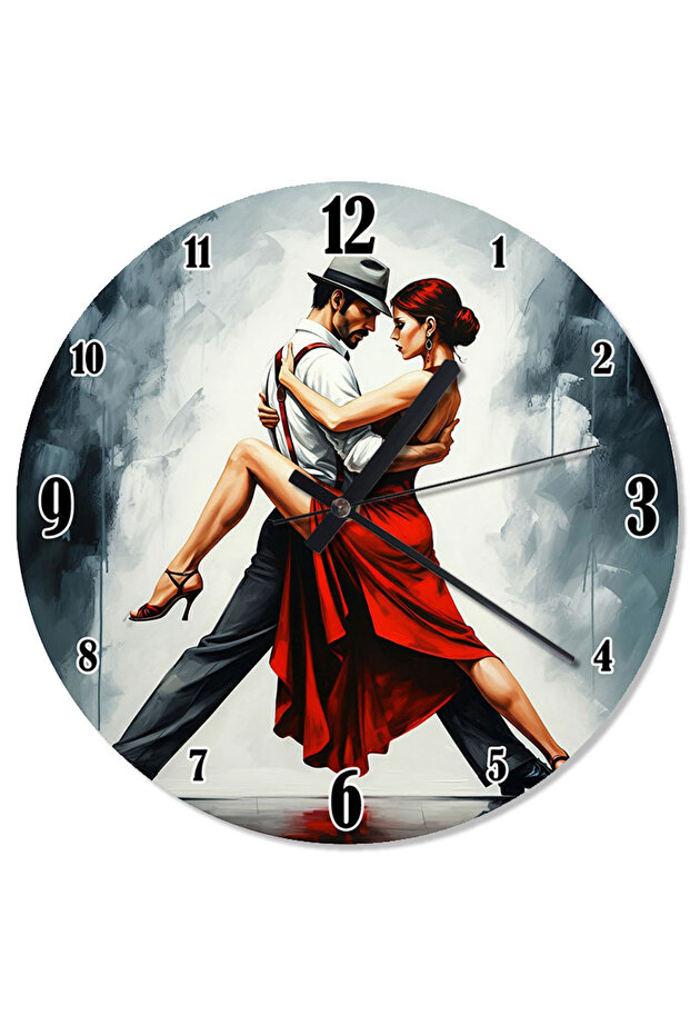 ساعة حائط بتصميم خاص للزوجين الراقصين - 1