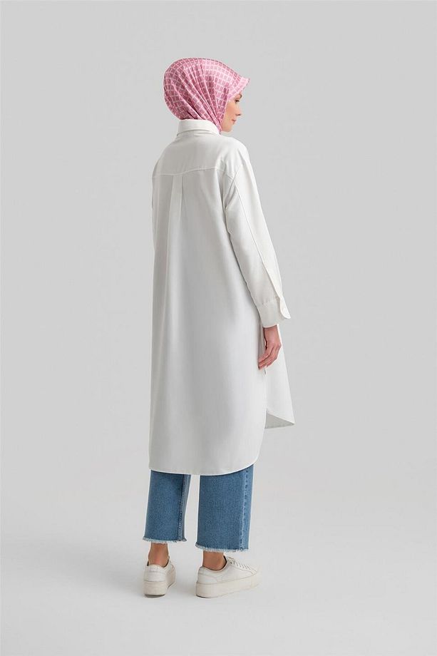 Cepli Tunik Elbise Ort4740 Ekru - 6
