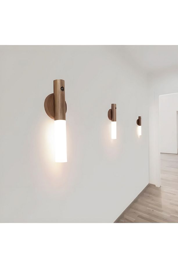Duvar Aplik Led Şarjlı Pilli Aplik Lamba Hareket Sensörlü Manyetik 360 Işık Banyo Aplik - 7