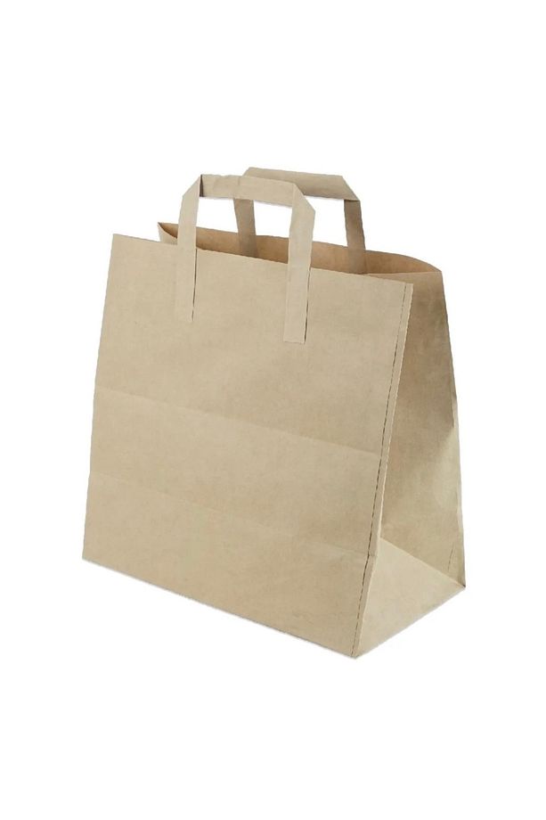 KAĞIT ÇANTA KRAFT 30X28X16 KAĞIT SAP 25 ADET - 1