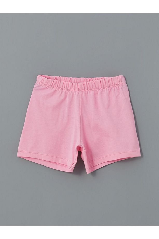 LCW Kids Bisiklet Yaka Kız Çocuk Şortlu Pijama Takımı - 4