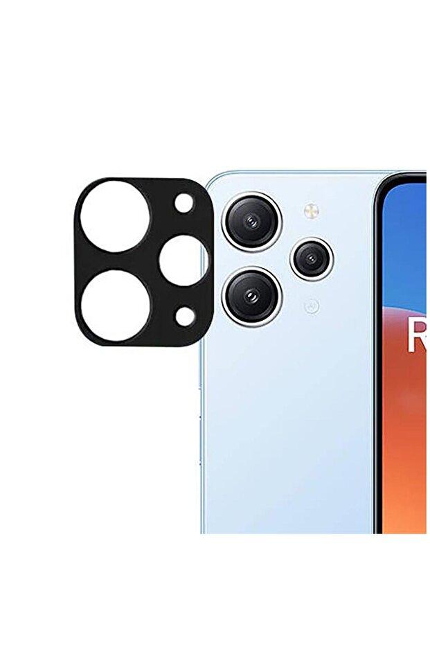 Xiaomi Redmi 12 Compatible Camera Lens Protection Glass Black