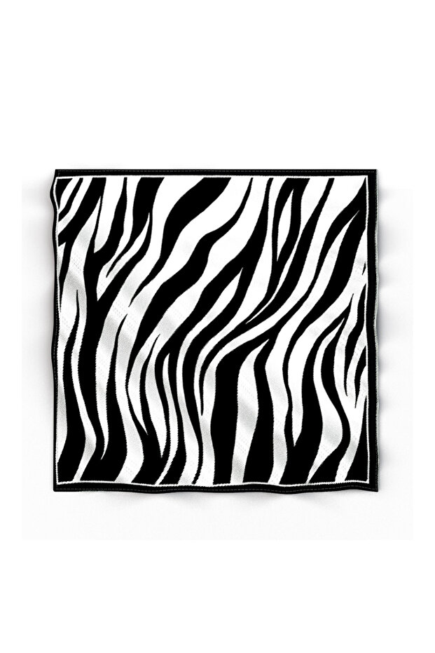 Zebra Patterned Scarf - 1
