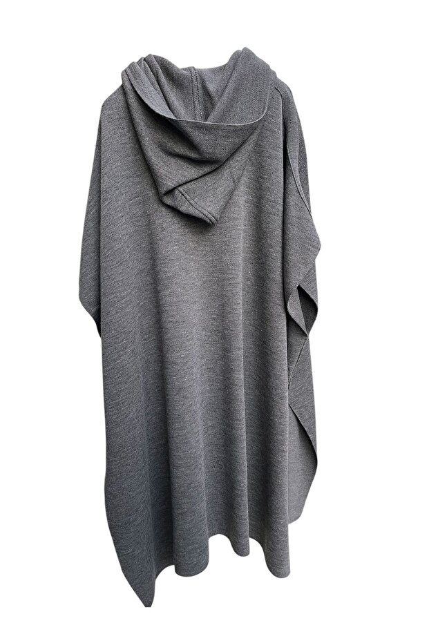 kadın kapüşonlu panço - 3