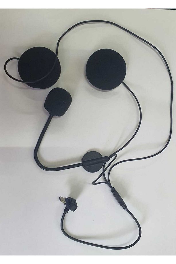type c girişli intercom kulaklığı usb c bt68 uyumlu motorsiklet kask içi yedek kulaklık mikrofon - 2