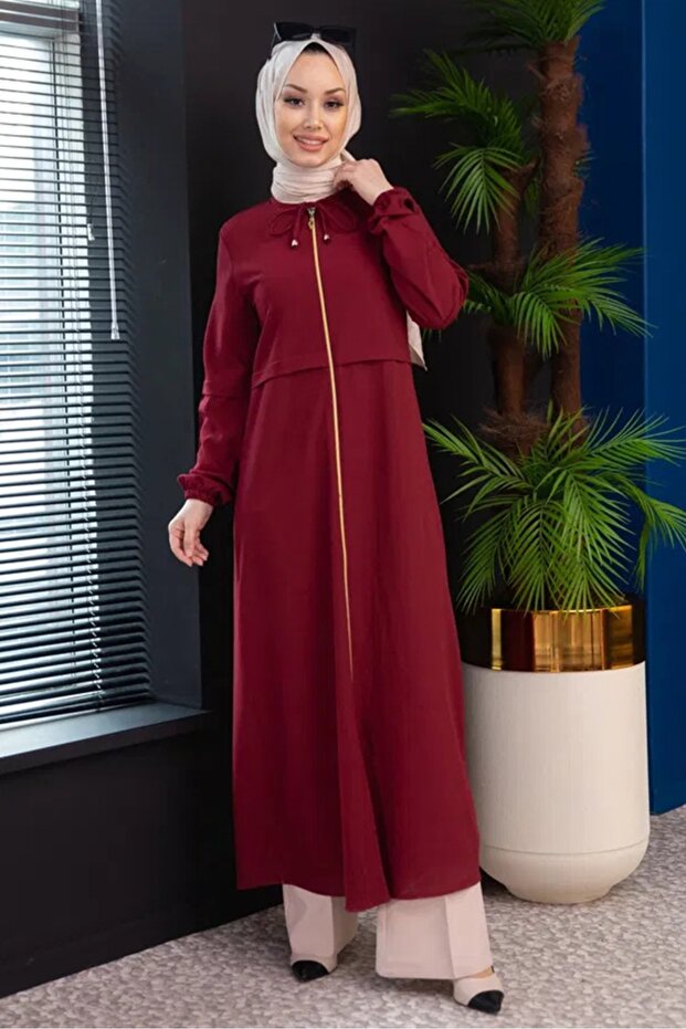 Baler Boydan Zippered Coat 1120 - Claret Red