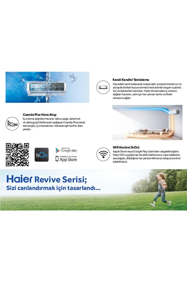 Haier Revive Plus Wi-Fi AS50RCBHRA-TR A++ 18000 BTU Inverter Duvar Tipi Klima - 5