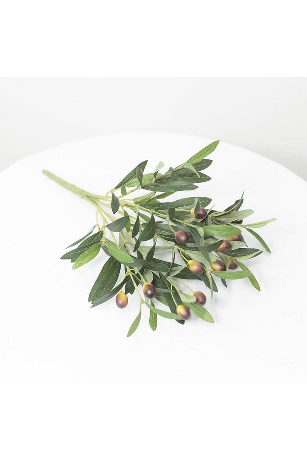 Yapay Zeytin 40cm 5 Dallı 10 Meyveli Demet Yapay Çiçek Artificial Olive - 6