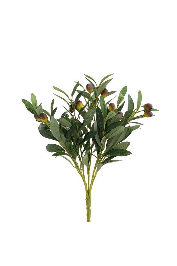 Yapay Zeytin 40cm 5 Dallı 10 Meyveli Demet Yapay Çiçek Artificial Olive - 5