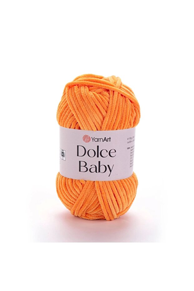 DOLCE BABY - VELVET, BABY HAND KNITTED STRING ORANGE-852