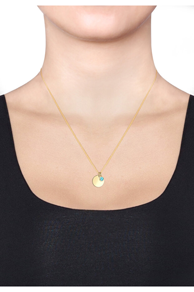 Náhrdelník s krystaly pro narození v dubnu, stříbro 925, pozlacené - 5