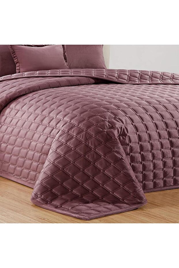 طقم لحاف من الألياف الدقيقة باللون الأرجواني مكون من 6 قطع - 6