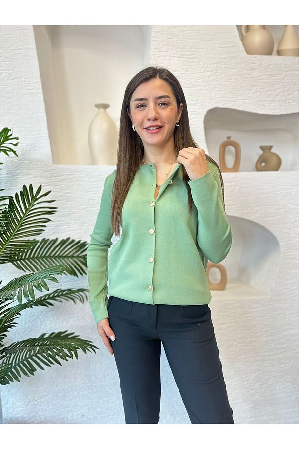 YÜKSEK KALİTE ÇELİK ÖRME DÜĞMELİ CEKET TRİKO 36/44 BDN UYUMLU - 5