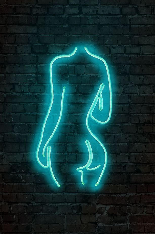 Mavi Neon Led Duvar Yazısı Dekoratif Işıklı Gece Lambası Duvar Süsü - 1