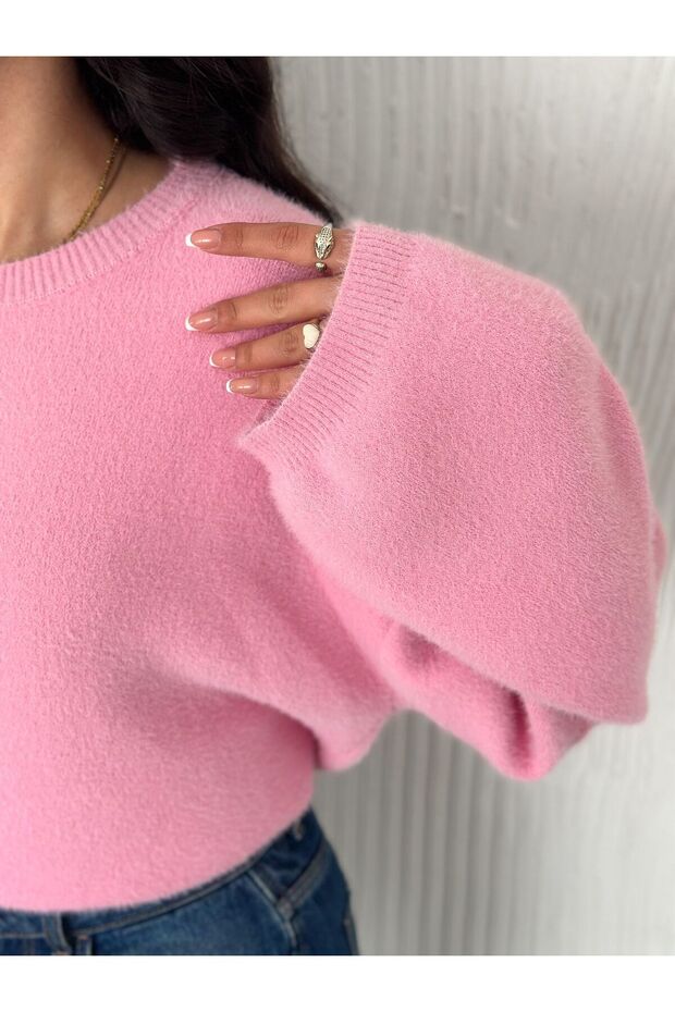 Oversize Kısa Sakallı Kalın Kazak - 2