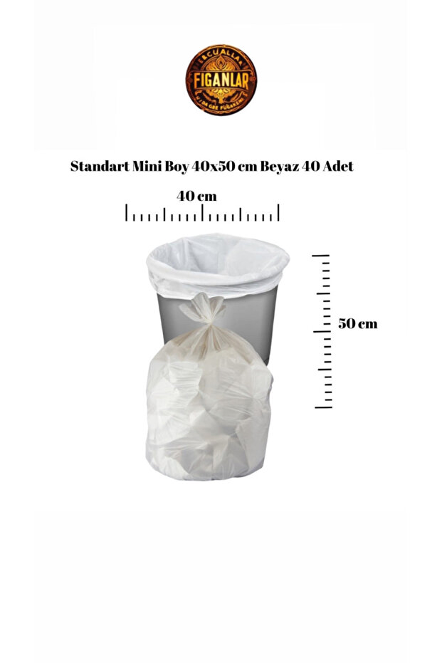 minik  Çöp Torbası Mini Boy Küçük 40'lı 10 Rulo 40x50 Çöp Poşeti - 7