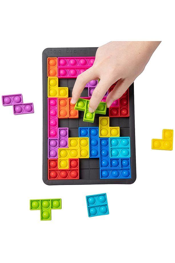 Tetris Popit - Puzzle Popit - Slicon Puzzle Building BlocksPopit - Popit Oyuncak - Stres Oyuncak - S - 7