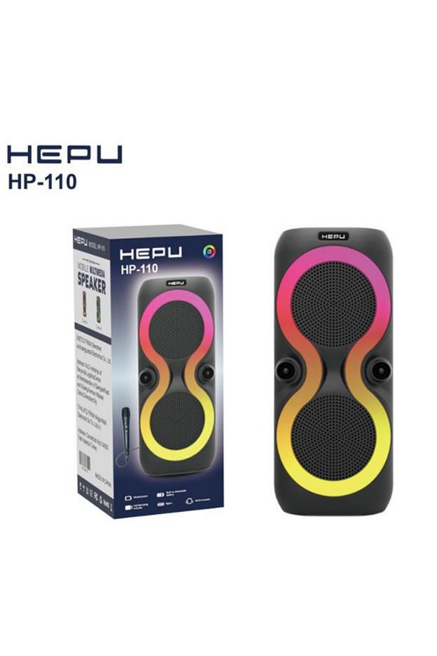 HP 110 Taşınabilir Bluetooth Hoparlör  Rgb 15 W rms Karaoke Mikrofon - 4