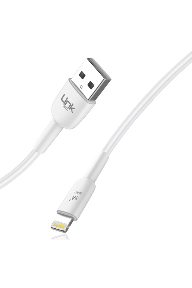 K606 Usb - Iph Lightning 3a 2mt Şarj Kablosu Beyaz - 1