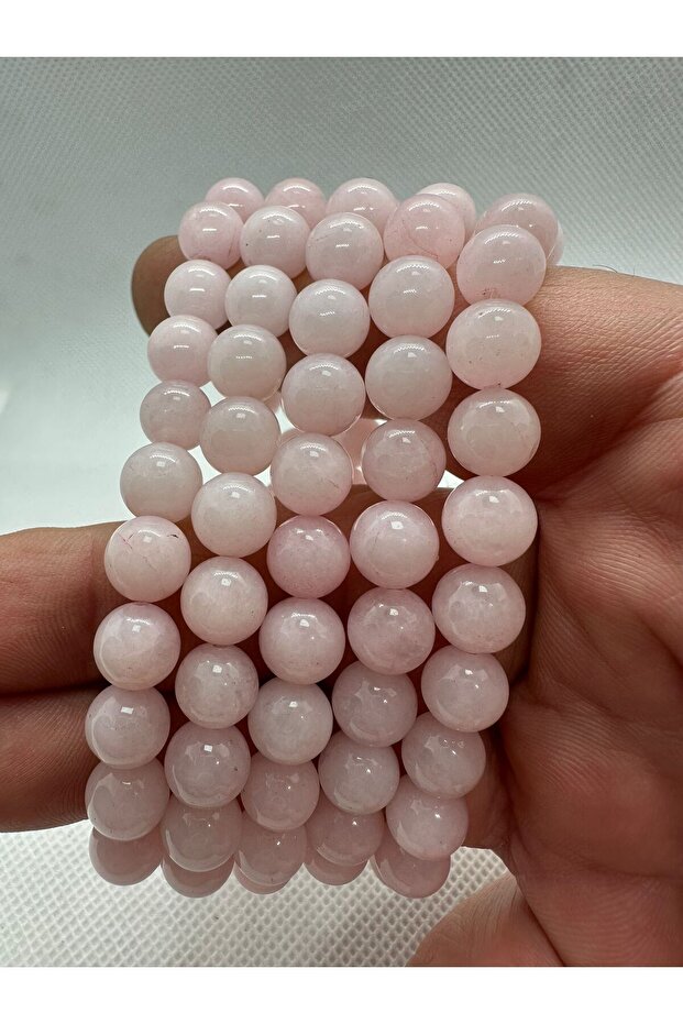 Natural Stone Pink Quartz Bracelet Special Love and Luck Stone 1 Piece