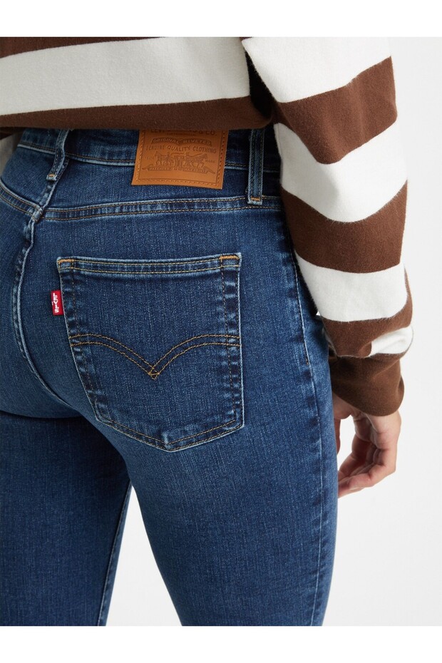 Levi s 721 H gh R se Sk nny Blue Wave Dark Kad n Jean Pantolon 18882 